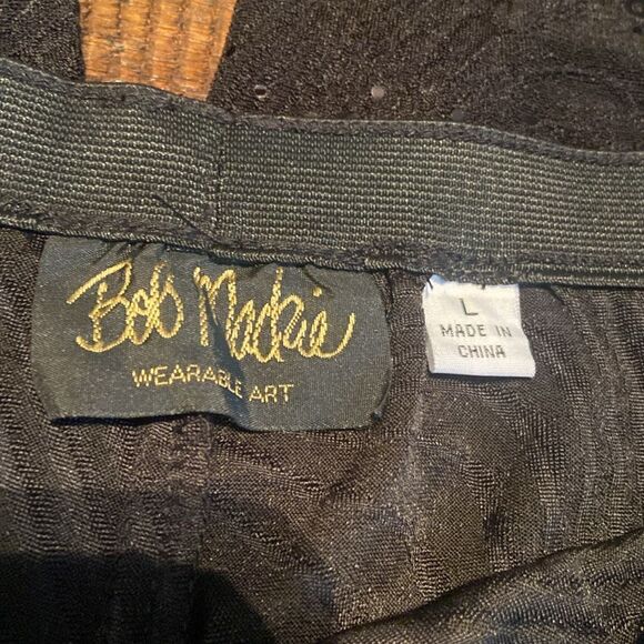 Vintage Bob Mackie Wearable Art Black Sequins Skirt Set Size XL Top Large skirt - Picture 9 of 11